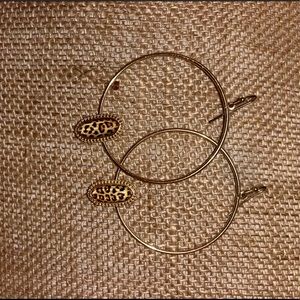 Cheetah print hoops